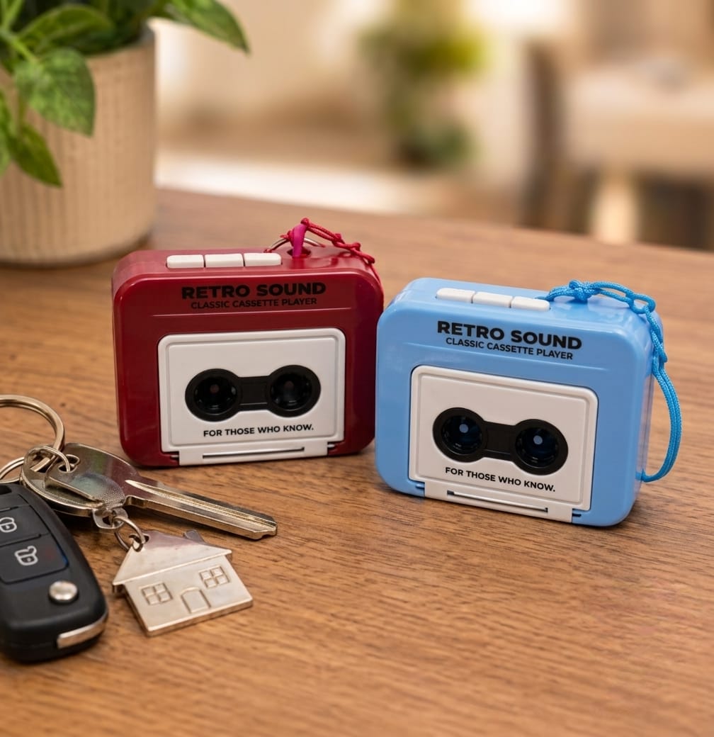 REVASREE™ Retro Voice Recorder Keychain